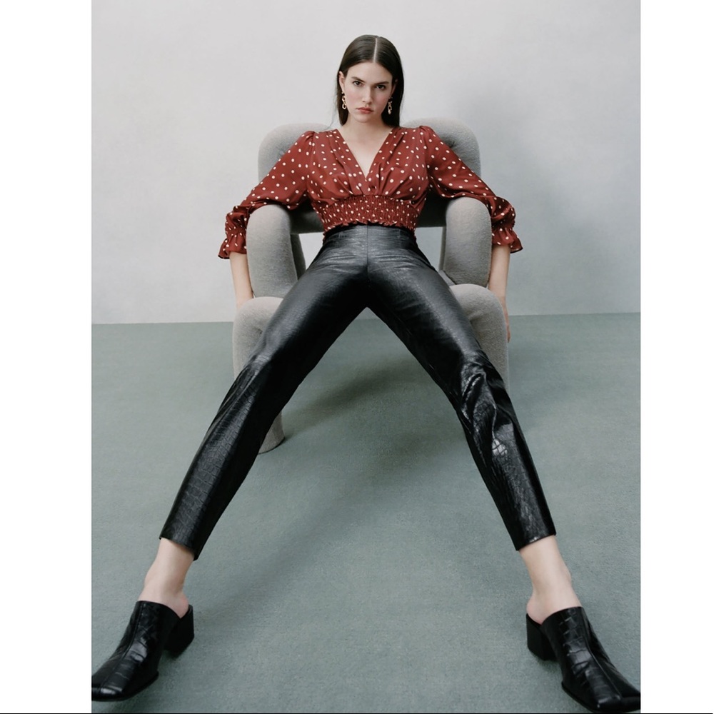 Zara Faux Leather Pants